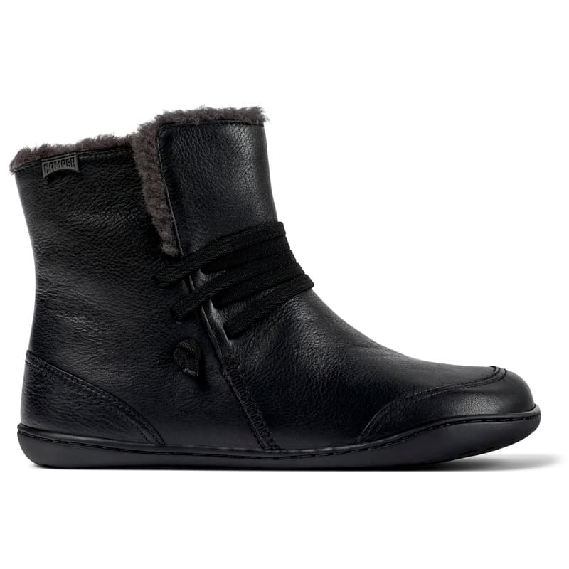 CAMPER Peu - Bottines pour Femme - Noir, taille 38, Cuir lisse