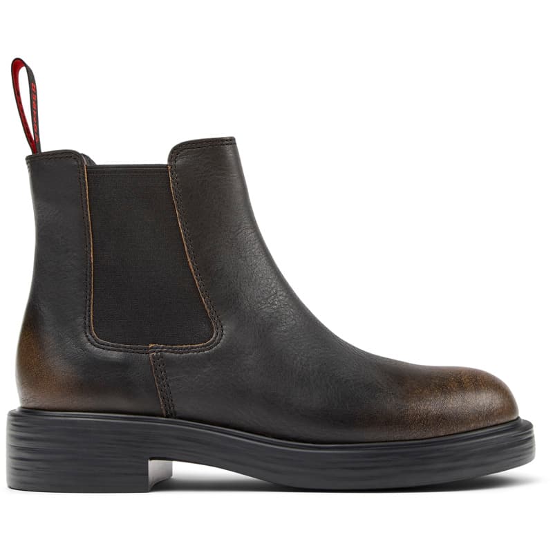 CAMPER Dean - Bottines pour Femme - Noir,Marron, taille 42, Cuir lisse