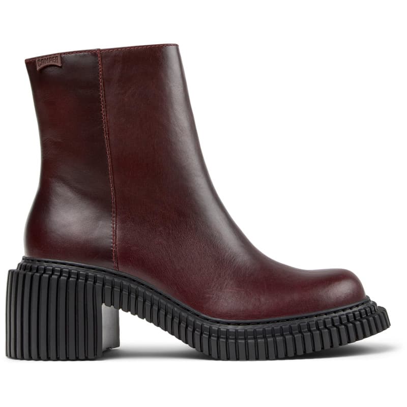 CAMPER Pix London - Bottines pour Femme - Bourgogne, taille 36, Cuir lisse