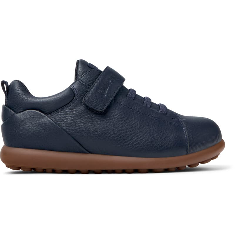 CAMPER Pelotas - Chaussures casual chic pour Filles - Bleu, taille 28, Cuir lisse/Tissu en coton