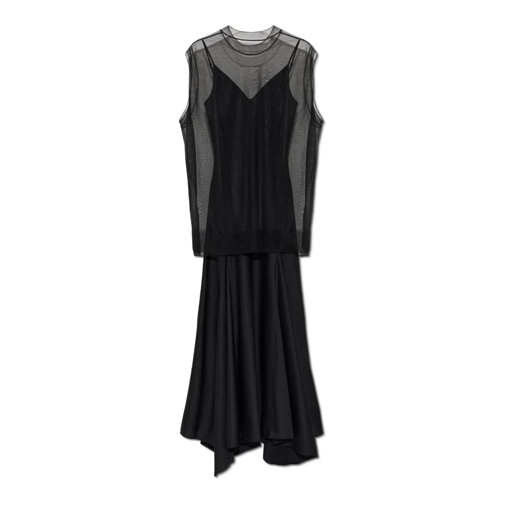 Ava Two-Piece Jurk - Dames - Maxi kleedjes - Zwart - XS - Polyester - Kleedjes
