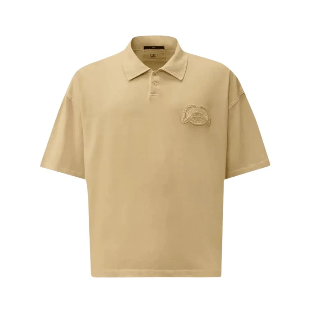 Polo Collar Sweatshirt - Heren - Polo's - Beige - XL - Tops