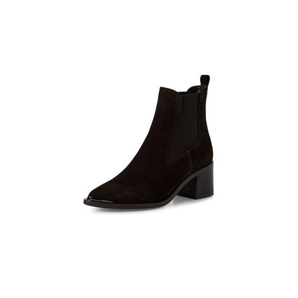 Leren Chelsea Boot - Dames - Laarzen met Hak - Bruin - 39 EU - Leer - Schoenen