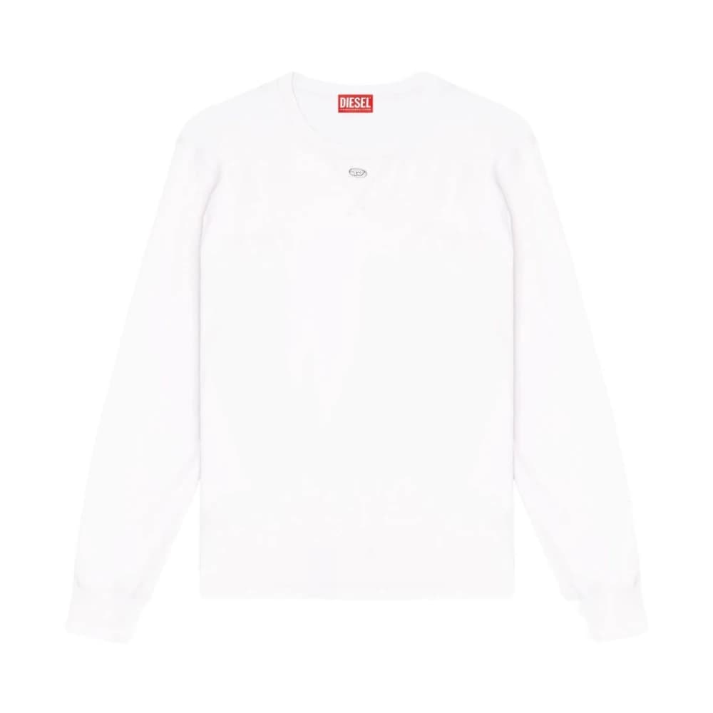 Top T-Madjust Long Sleeve Top - Heren - Longsleeves - Wit - L - Katoen - Tops
