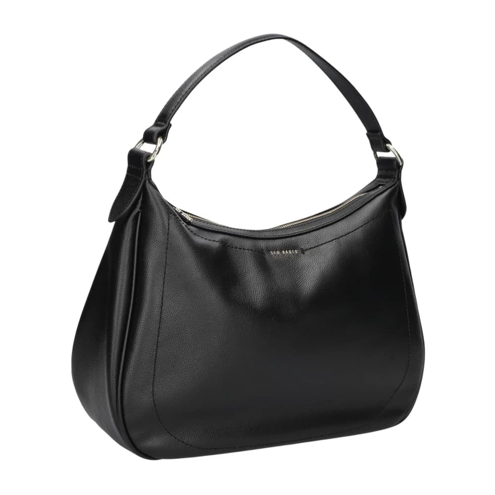 Lyshia Webbing Strap Grote Leren Hobo Tas - Dames - Schoudertassen - Zwart - ONE Size - Katoen - Tassen