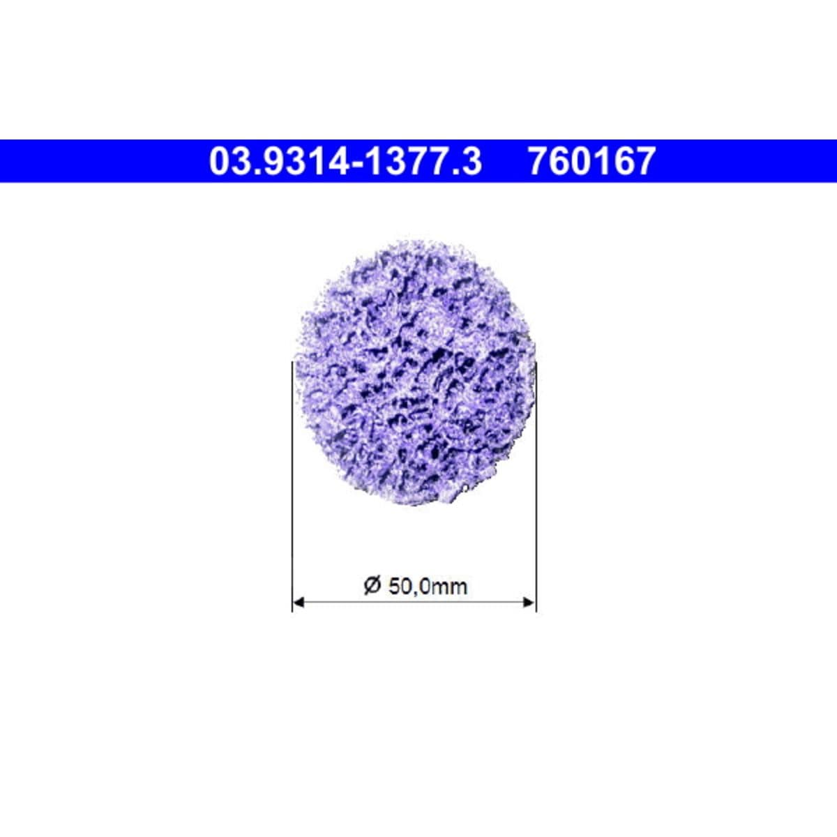 Reinigingsschijf, reinigingsset wielnaaf ATE 03.9314-1377.3