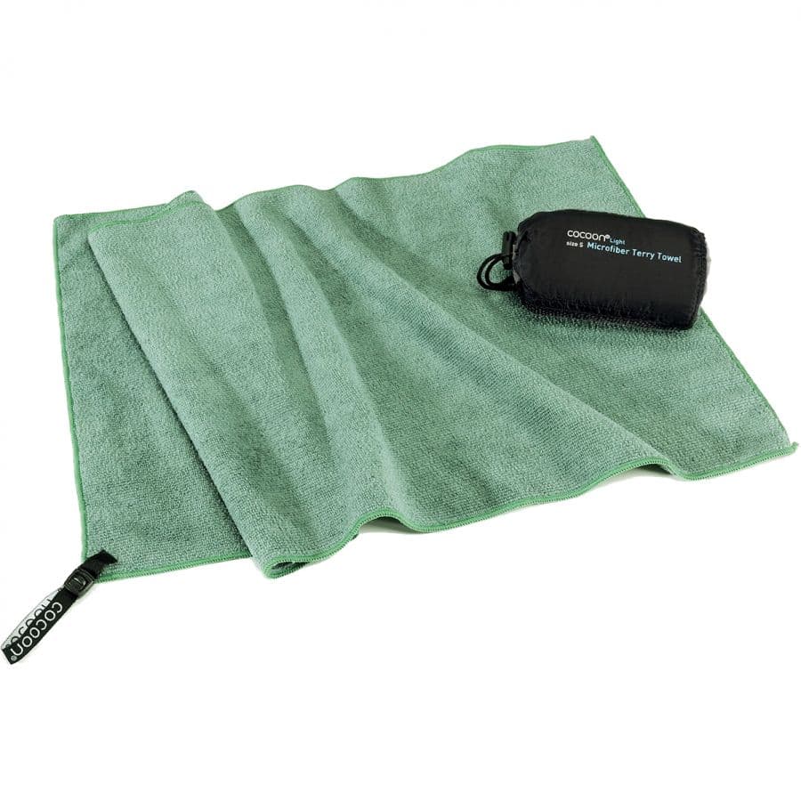 Cocoon Terry Towel Light, Microvezel Handdoek, bamboe groen