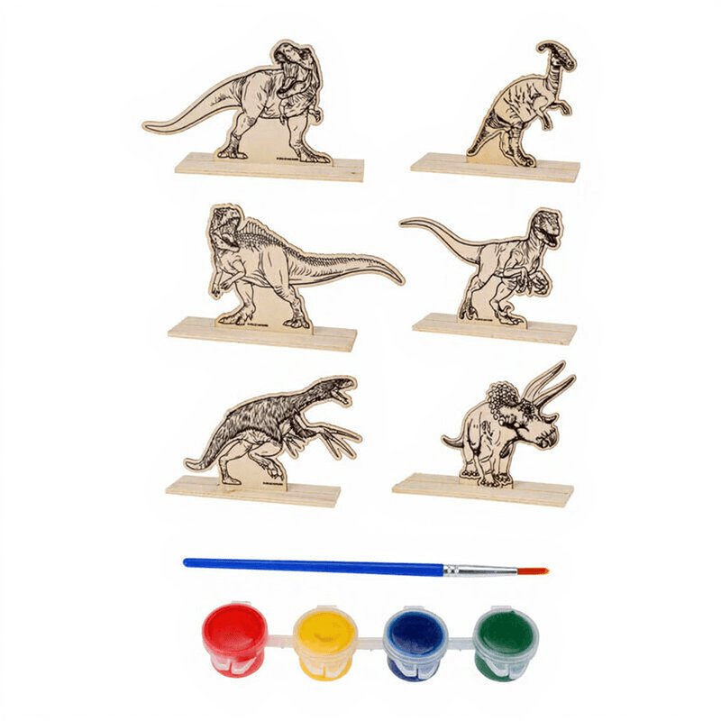Dinosaurier-Malbrett - 6 Stile zufällig versendet - mit Farben