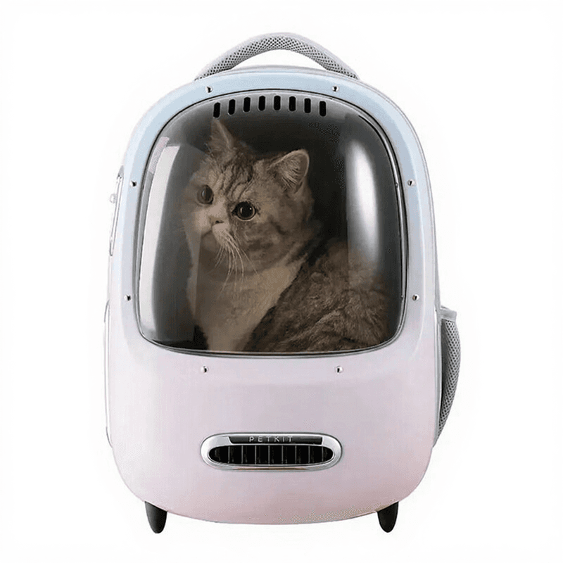 PETKIT Smart Katzentransportbox 2. Generation, Intelligente Belüftung, Einstellbare Beleuchtung, Großes Sichtfenster, Umgebungsüberwachung, Pink,