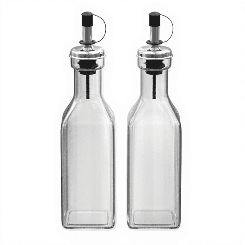 Set aus 2 ovalen Glasflaschen 160 ml