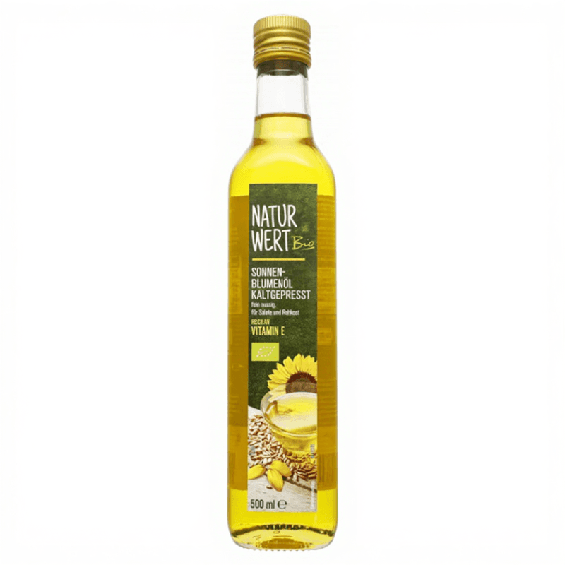 NaturWert Bio Sonnenblumenöl kaltgepresst fein nussig 500 ml