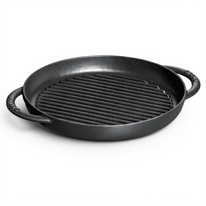 Staub Runde Gusseisen-Grillpfanne – mit zwei Griffen – 26 cm