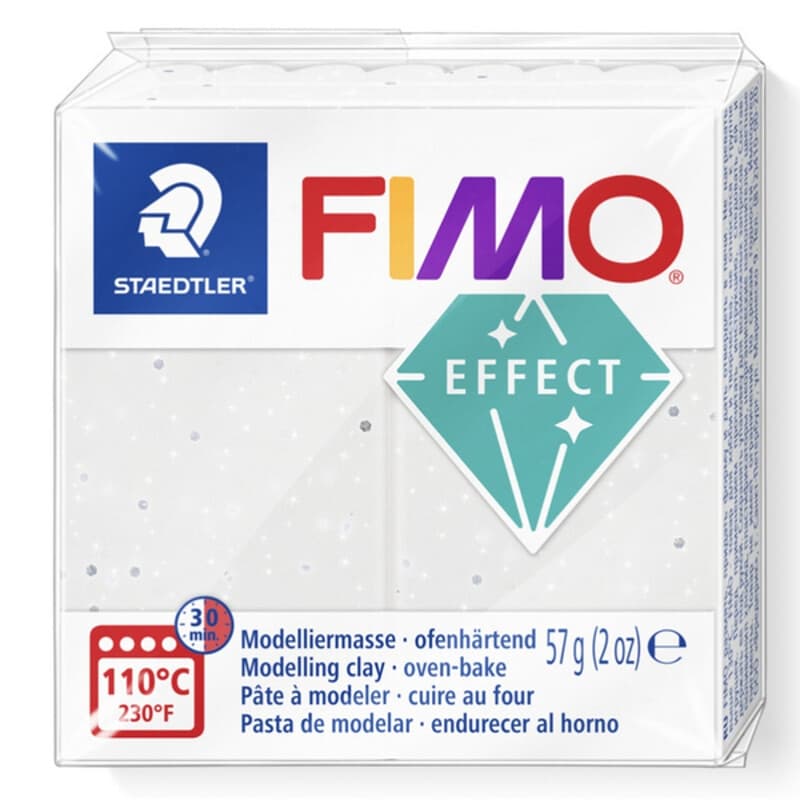 FIMO Effekt Stein – weißer Granit 57 g