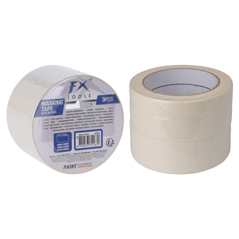 Abdeckband (3 Rollen, 40m x 18/24/36mm)