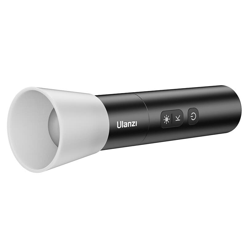 ULANZI LM07 Fotografie Taschenlampe LED Video Licht 2000K-5500K Bi-Farbtemperatur 4 Helligkeitsstufen 2000mAh Akku 187g Tragbar Zoombar Licht für