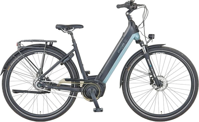 Prophete E-Bike 28 Zoll GENIESSER 4.0 Damen, Schwarz Matt-Silber, City