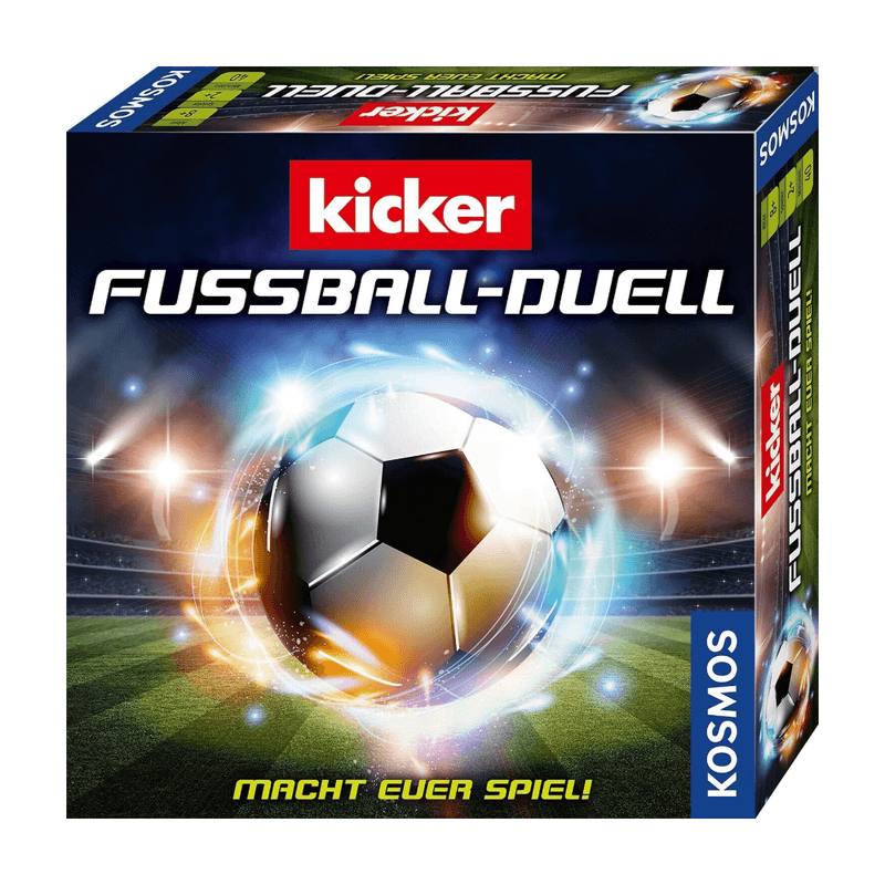 KOSMOS 684563 Kicker Fußball-Duell – taktisches Fußball-Brettspiel für 2 Spieler mit Fußballprofis aus dem Kicker-Magazin, ideal als