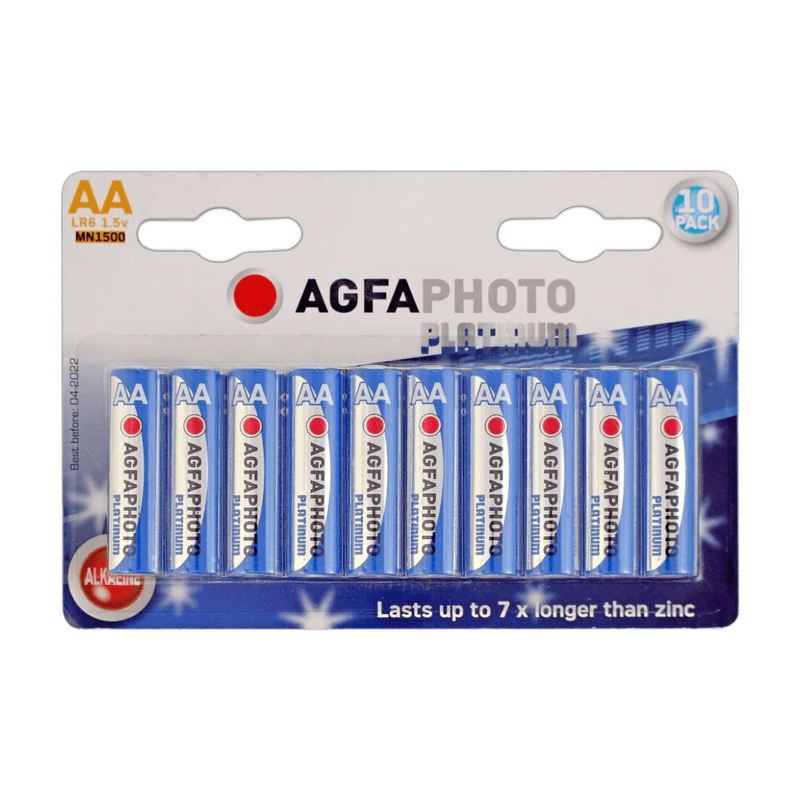 AGFAPHOTO Batterie Alkaline, Mignon, AA, LR06, 1,5V Power, Retail-Blister (10er-Pack)