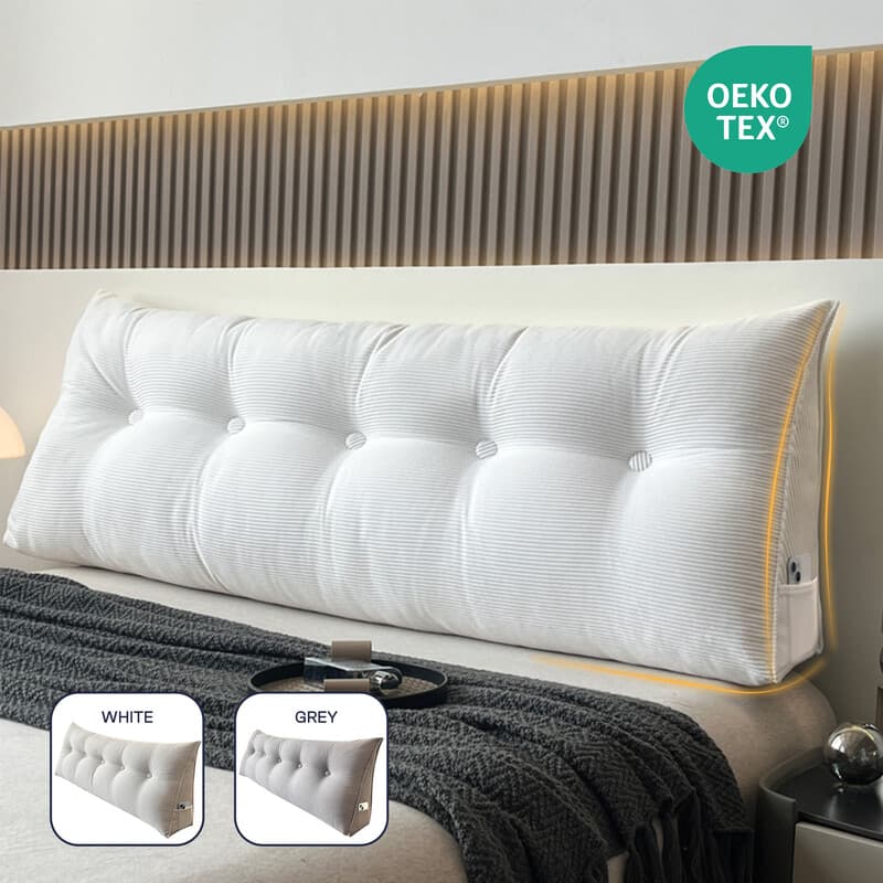 LeBonsoir Rückenkissen - Lesekissen für Bett und Sofa, Stoßkissen, Rückenstützkissen für die Wand, Sitzkissen, Wandkissen, groß mit waschbarem