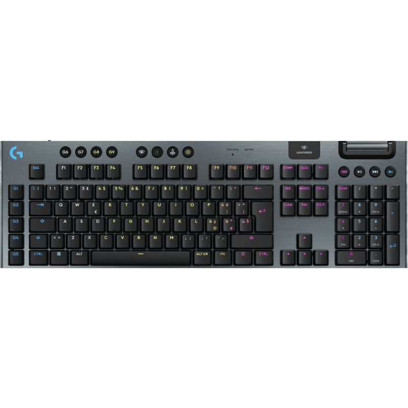 Logitech G G915 X Lightspeed Low-Profile Gaming-Tastatur - Italienisches QWERTY-Layout - Schwarz