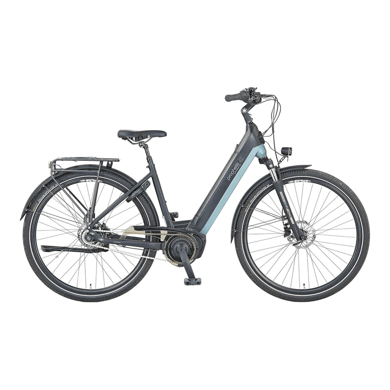 Prophete E-Bike 28 Zoll GENIESSER 4.0 Damen, Schwarz Matt-Silber, City