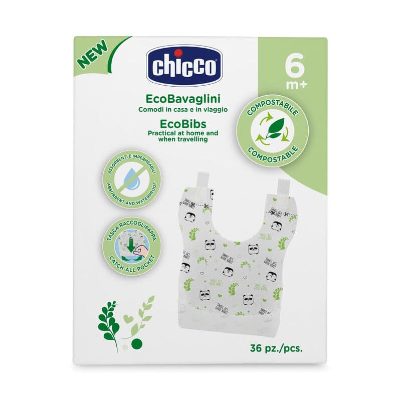 Chicco kompostierbare Einweg-Lätzchen, 36 St.