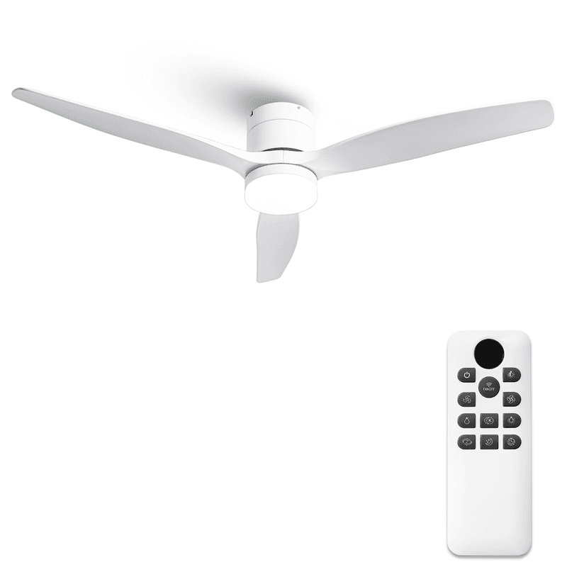 ABS Deckenventilator mit Licht, 24 W, 3 Flügel, 132 cm Durchmesser, Weiß