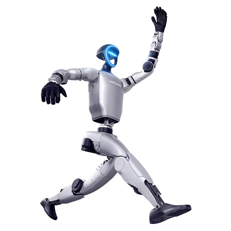 Unitree G1 Humanoid-Roboter mit verkörperter Intelligenz, dynamischer Agilität, angetrieben durch Imitations- und Verstärkungslernen,