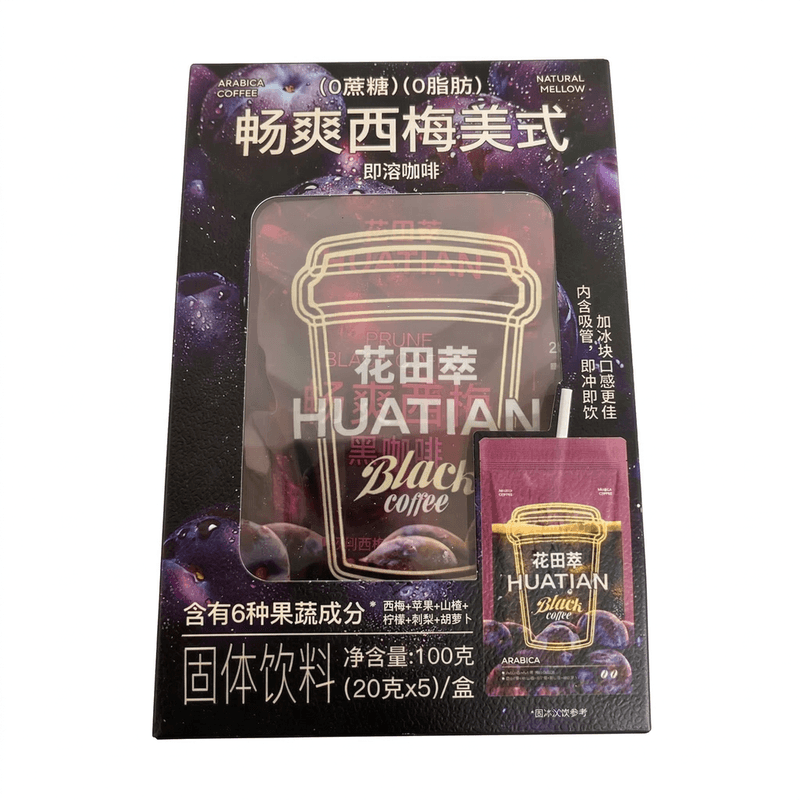 【durstlöschend】CHALATTE COFFEE Pflaumen-Instantkaffee nach amerikanischer Art 20 g x 5