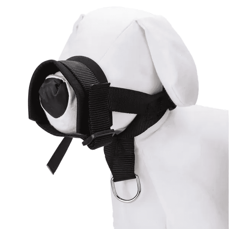 NOBLEZA Hundemundschutz aus Nylon-Optik, bissfest, Breite 2,5 cm x Umfang 18–30 cm, verstellbarer Haustier-Mundschutz