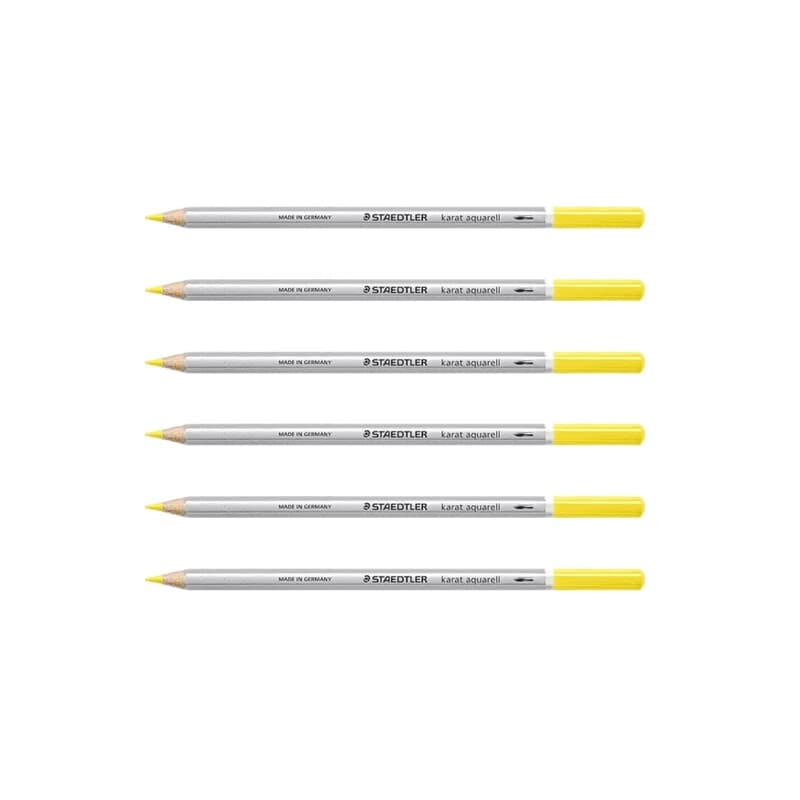 STAEDTLER Quality Karat Aquarell Gelbe hochwertige Aquarellstifte, 6 Stk.