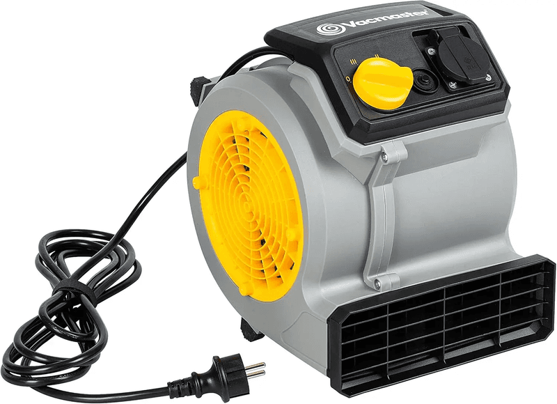 Vacmaster AM1202 Luftumwälzer 124W, 3-Stufen Bodenventilator mit 245L/s Luftstrom, Neigbar, bis zu 12 Geräte Reihenschaltung, zum Trocknen, Kühlen