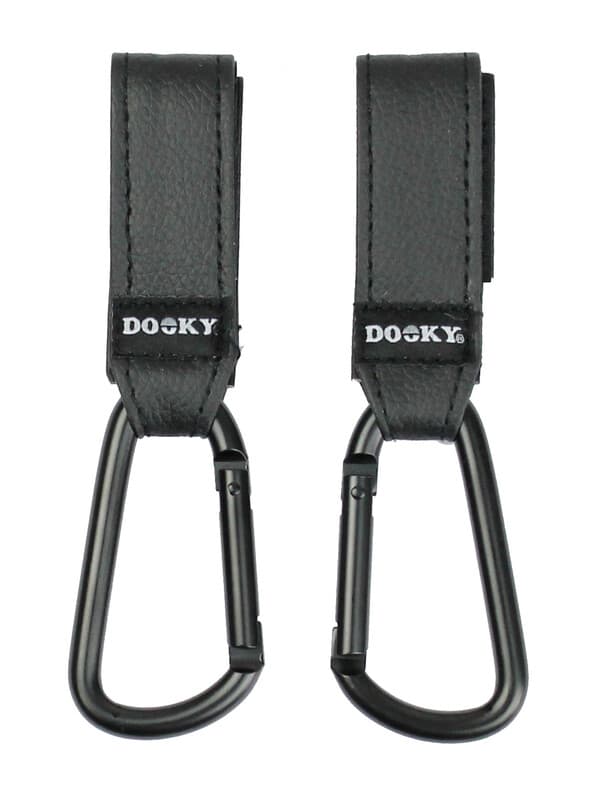DOOKY Buggy-Haken Klein 2 Stück Schwarz