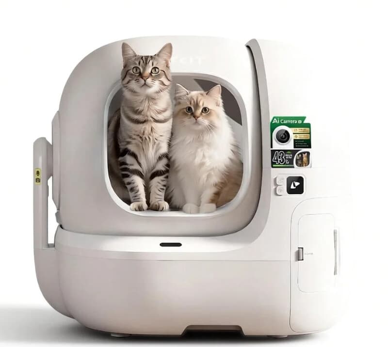 PETKIT Purobot Max Pro2 KI-Kamera-Katzentoilette mit 210°-Weitwinkelobjektiv, Dualband-Konnektivität (5G & 2,4 GHz), selbstreinigend für