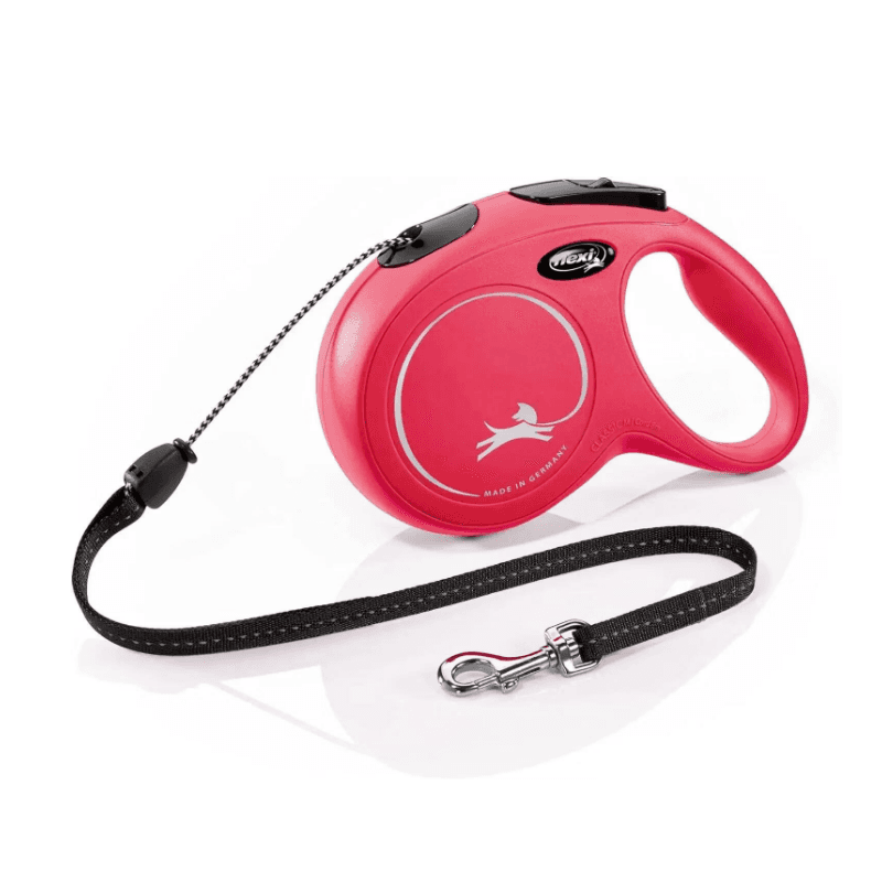 FLEXI New Classic Laisse pour chien avec cordon 8 m Taille M Rouge