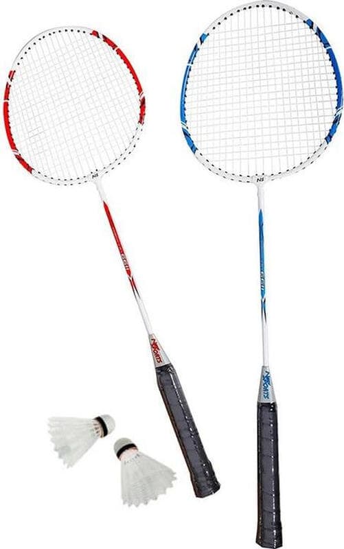 NSP Badminton-Trainingsset, inklusive Tragetasche | Tragbares Badmintonschläger-Set