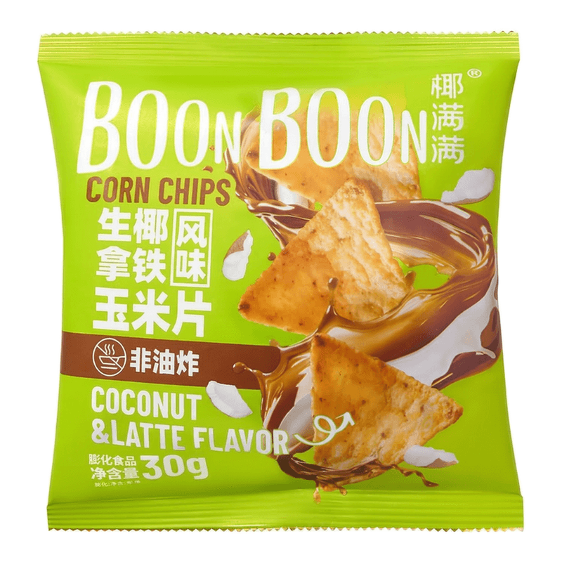 BoonBoon frische Kokosnuss-Latte-Geschmack Mais-Chips 30 g