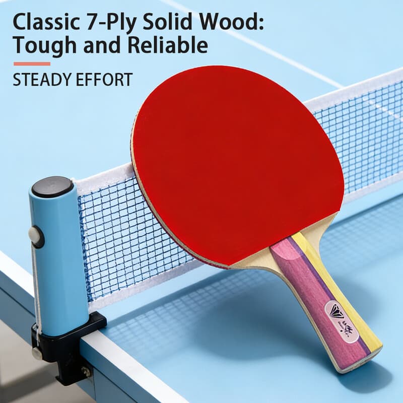 Double Fish Diamant-Serie 1-Star Tischtennis-Schläger mit Sicherheitsgriff, Junior/Studenten, Einzelgriff