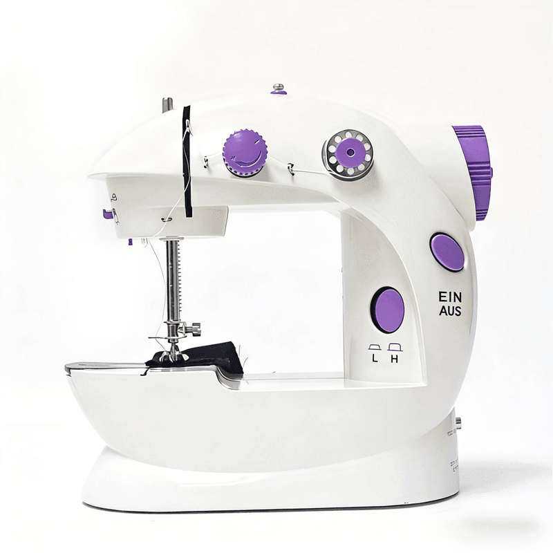 IAGREEA Elektrische Nähmaschine, tragbar, mechanisch, praktisch, 6 V, 1 A, 1 Shuttlekern, 1 leere Shuttlehülse, 1 Ersatznadel und 1
