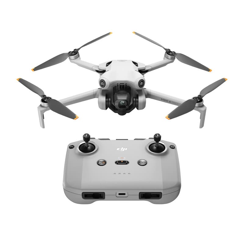 DJI Mini 4 Pro (DJI RC-N2 Fernsteuerung), faltbare Mini-Drohne mit 4K HDR-Videokamera, Omnidirektionale Hinderniserkennung, für Erwachsene, unter 249