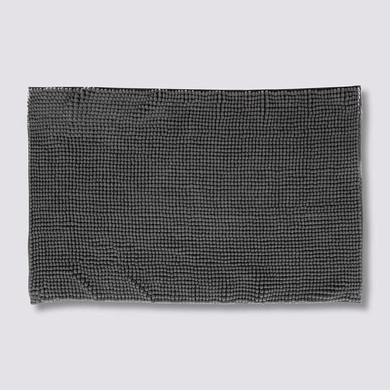 5five Tapis de bain en chenille - Gris foncé, 80,5 x 50 cm