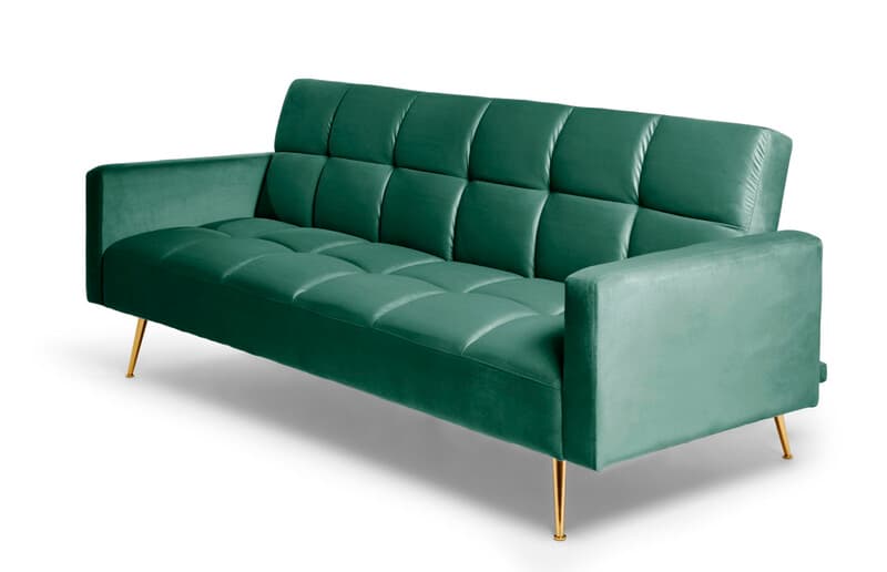 jahnke Schlafsofa CHILLAX POSH EU Samt Opalgrün