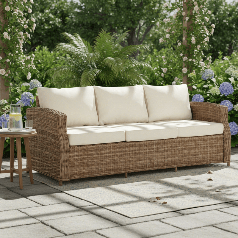 VILA 3-Sitzer-Sofa mit Kissen Natur, Off-White
