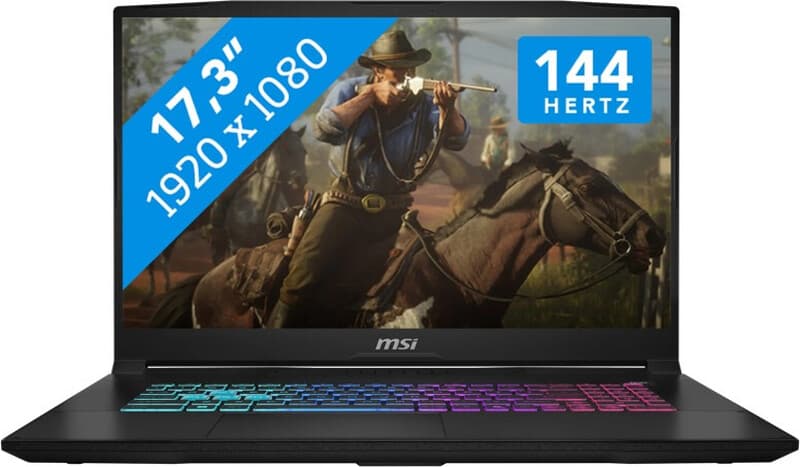 MSI Katana 17 HX B14WFK - 17,3" Full HD 144 Hz - Intel Core i7 - 16 GB RAM / 1 TB SSD - NVIDIA GeForce RTX 4060, 8 GB GDDR6, Windows 11