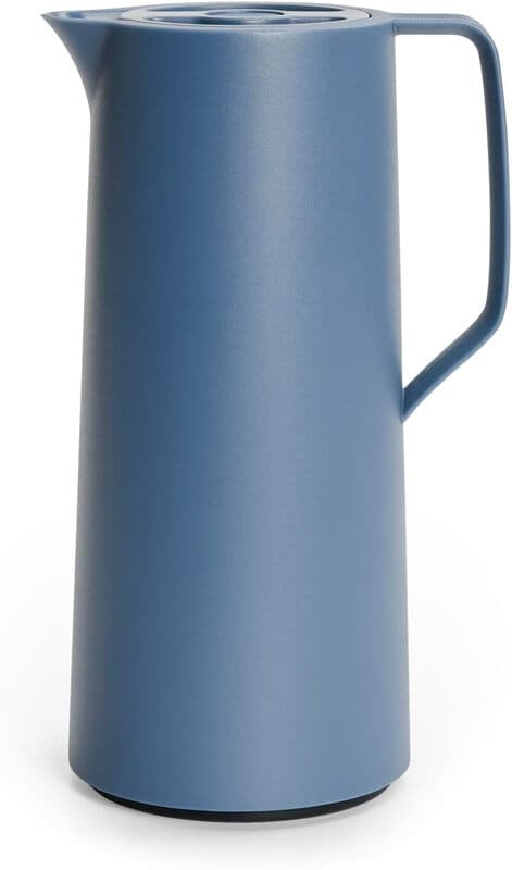 Emsa Motiva Isolierkanne 1l, Kaffee-Thermoskanne mit Quick-Press-Verschluss, Thermoskanne hält 12h heiß, 24h kalt, Glaseinsatz, Made in Germany,