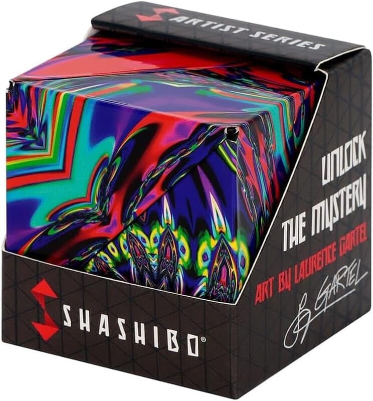 SHASHIBO Formverändernder Zauberwürfel – Preisgekröntes Patent – Anti-Stress-Spielzeug – 36 Seltene Erden Magnete – 3D Unendlichkeit