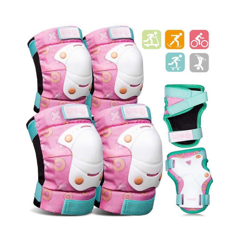 OutdoorMaster Kinder Ellenbogen- und Knieschützer Pink Größe M