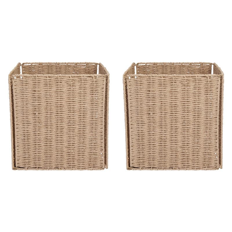 DTK 2er-Set klappbare Stoff-Organizer-Kuben, 11 × 11 Zoll, zusammenklappbare Aufbewahrungskuben mit Tragegriff für Kubusregale