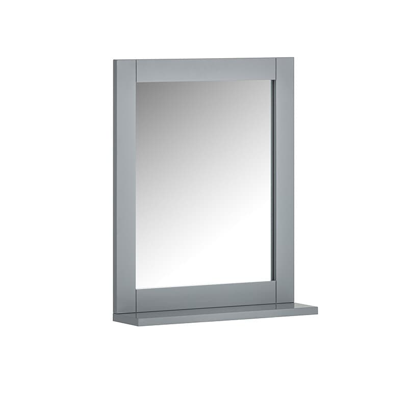SoBuy Bad Hängeschrank mit Spiegel Wandregal Badschrank Hängend mit Ablage für Badezimmer Wandmontage Badspiegel Wandmontage 40 ×49 ×10 cm