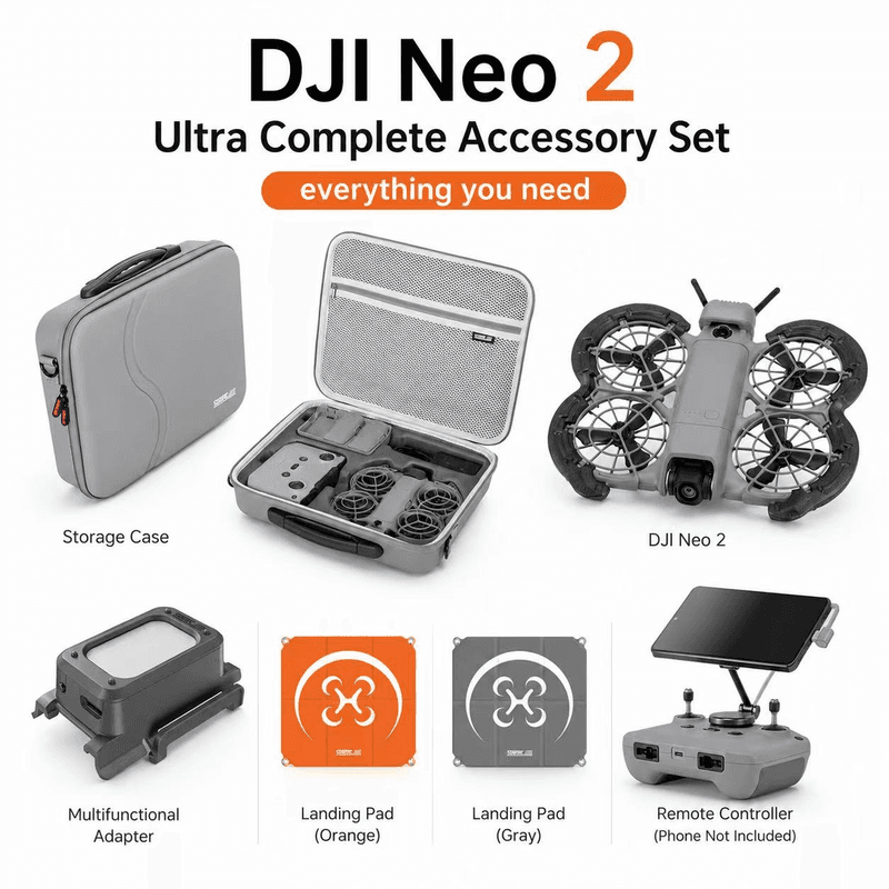 DJI Neo 2 Fly More Combo mit STARTRC All-in-One Komplettes Zubehör-Bundle